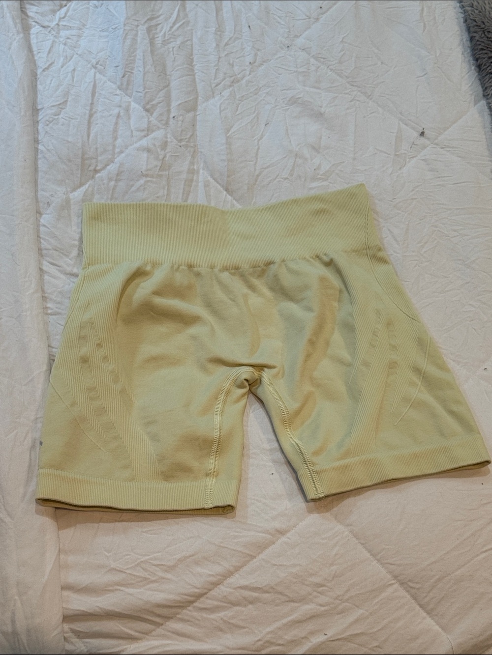 Oner Active Enhancelife seamless shorts in pastel yellow